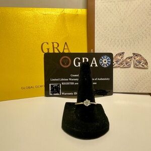 0.5 carrot 925 silver & moissanite ring